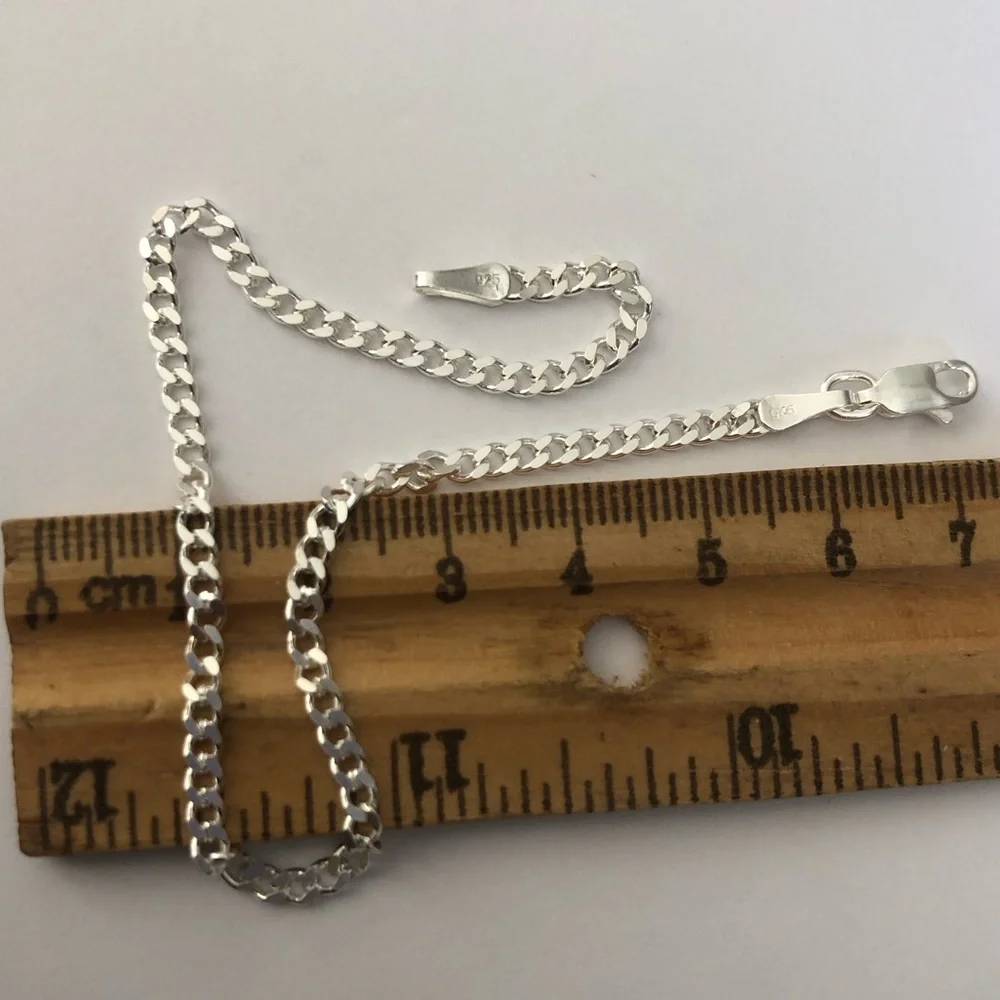 COMING SOON❣️Cuban bracelet 3mm 925 Silver chain unisex - Picture 2 of 3